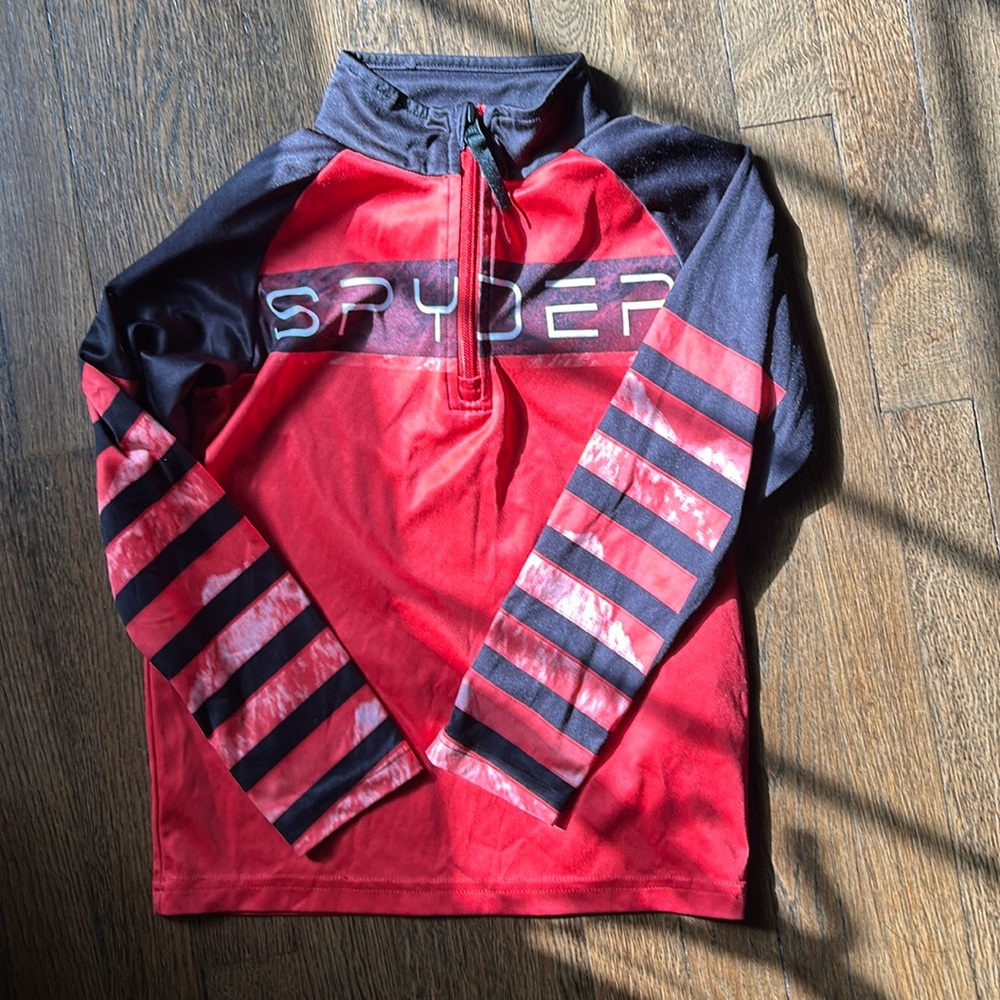 Boys Spyder size S ski polyester mid layer 1/2 zip